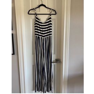 Navy / White stripped jumpsuit
